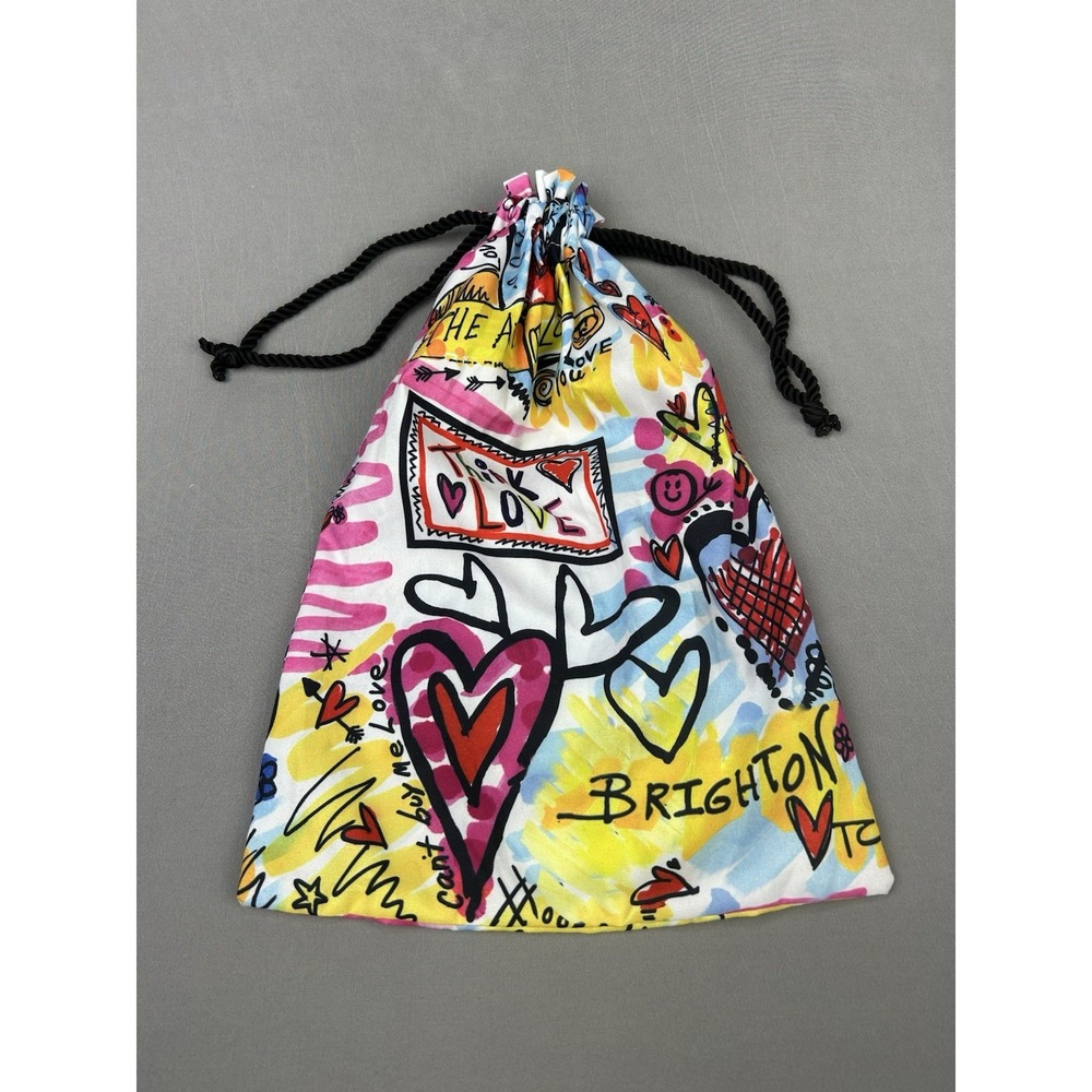 Brighton Love Hearts Drawstring Jewelry Or Shoes Big Dust‎ Bag